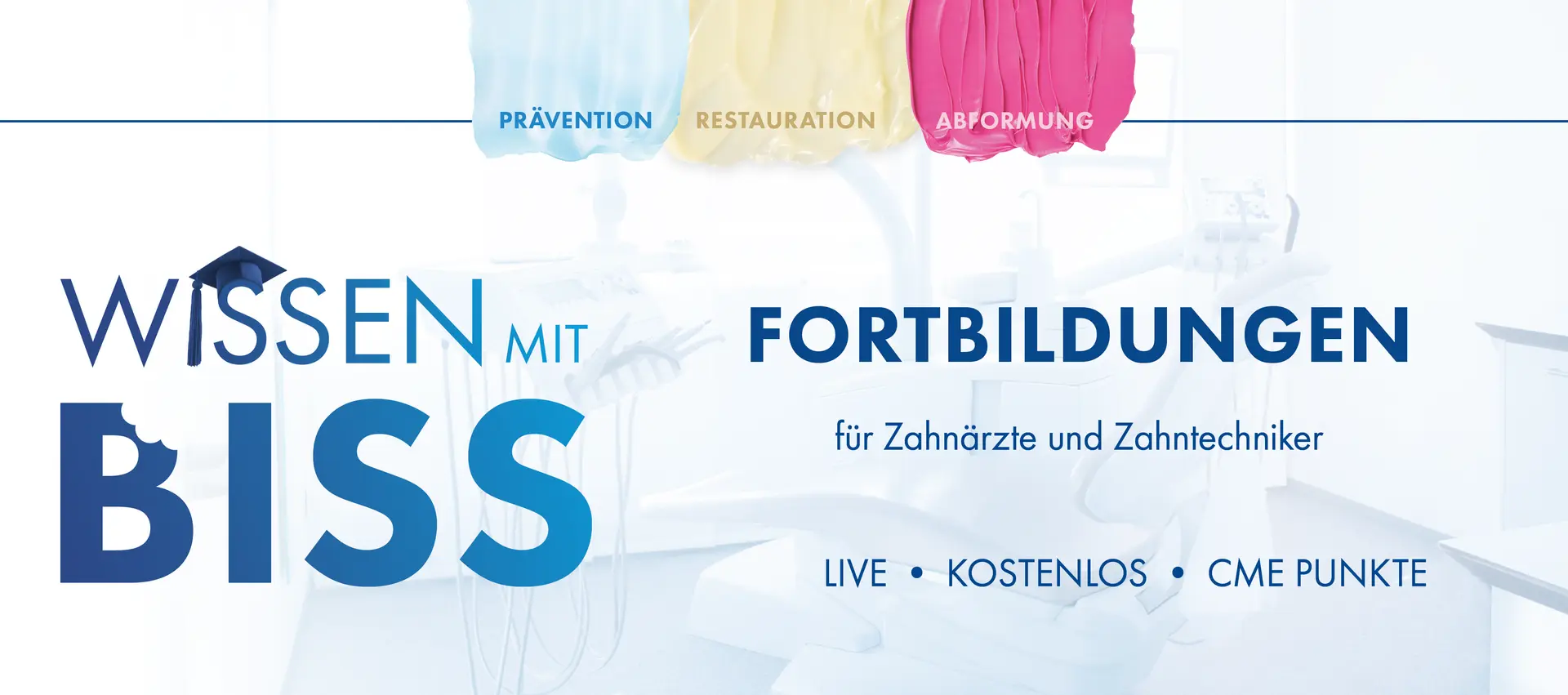 Wissen mit Biss: Fortbildungen für Zahnärzte und Zahntechniker, live, kostenlos, CME Punkte