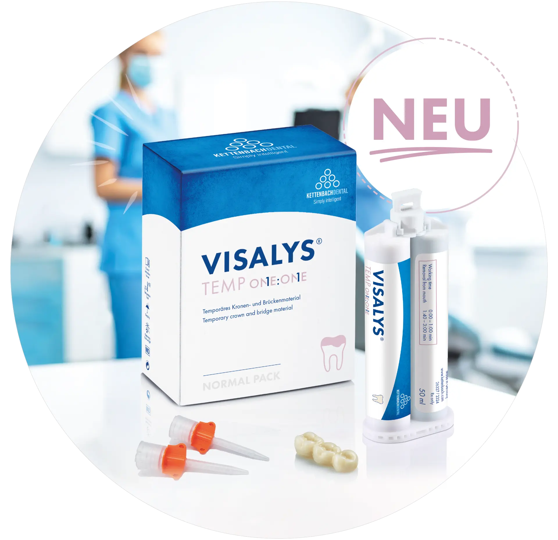Das neue Produkt von Kettenbach: Visalys Temp One:One