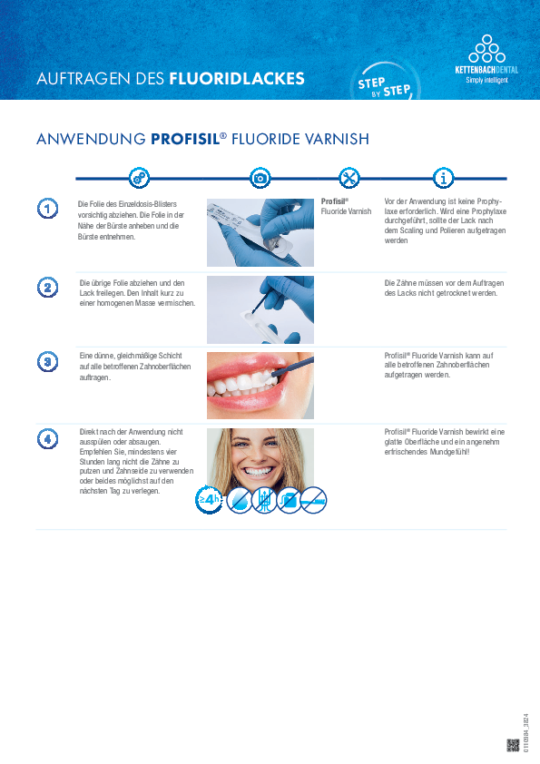 Auftragen des Fluoridlacks: Schritt für Schritt